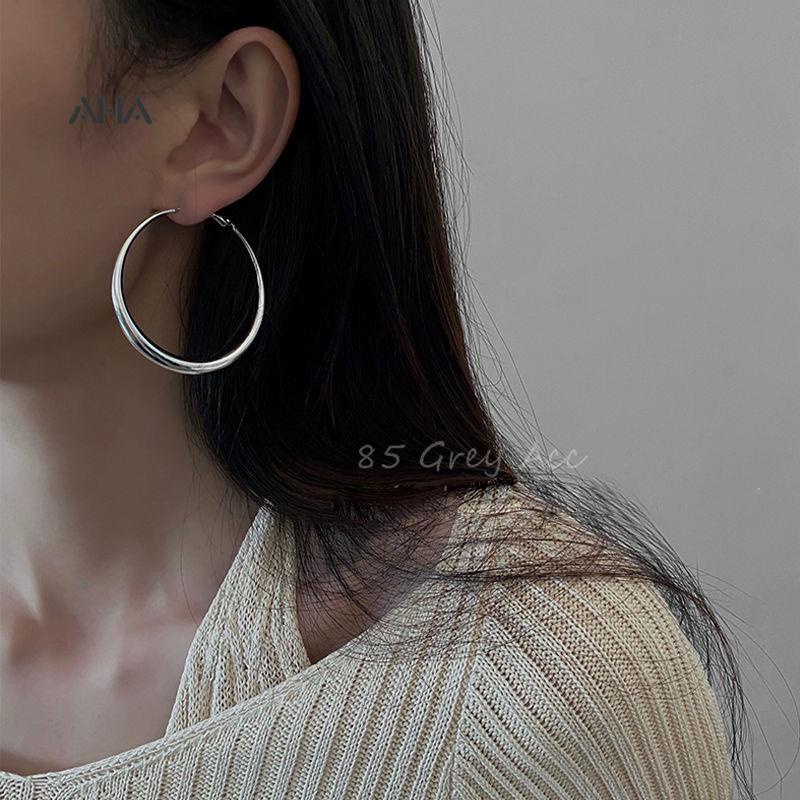 Khuyên tai AHA official dạng vòng lớn phong cách cho nữ với nhiều kiểu tùy chọn