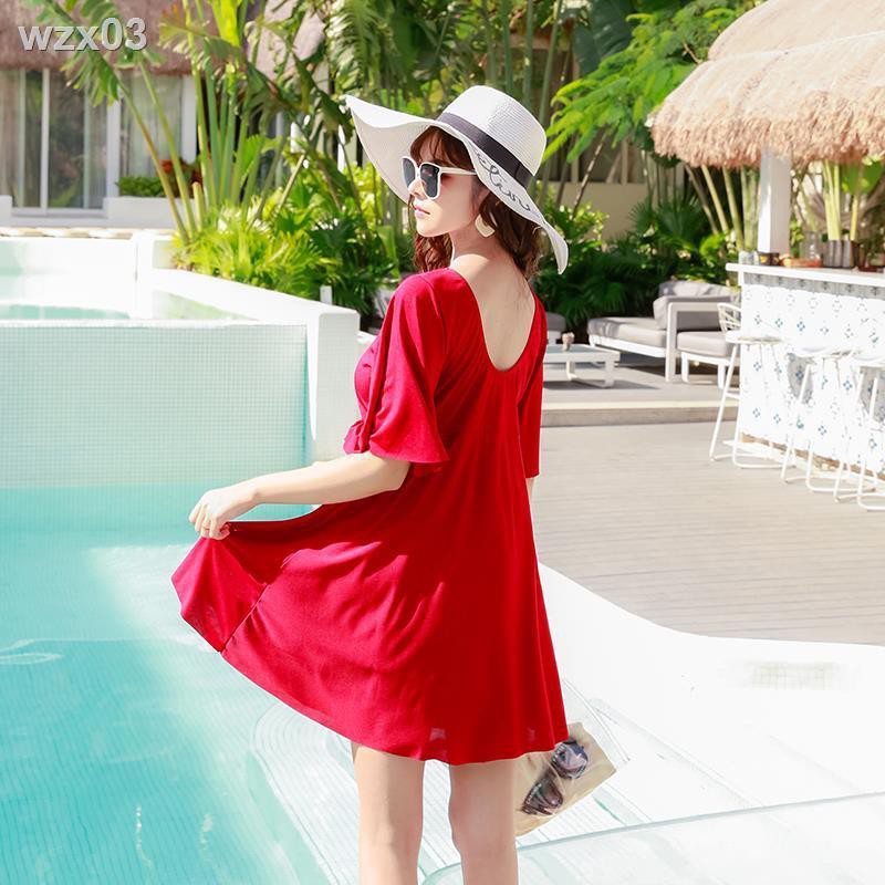 áo tắm nữ cỡ lớn mm che bụng giảm béo một mảnh kiểu váy bảo thủ | BigBuy360 - bigbuy360.vn