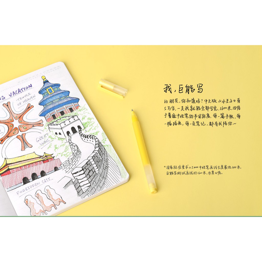 Set 5 Bút Bi Xiaomi Ngòi 0.5mm Siêu Bền Nhiều Màu Dễ Thương