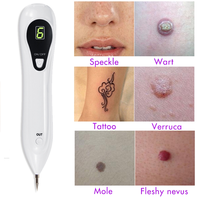 [ele] LCD Laser Skin Tag Remover Electric Wart Dot Dark Spot Mole Removal Pen Machine