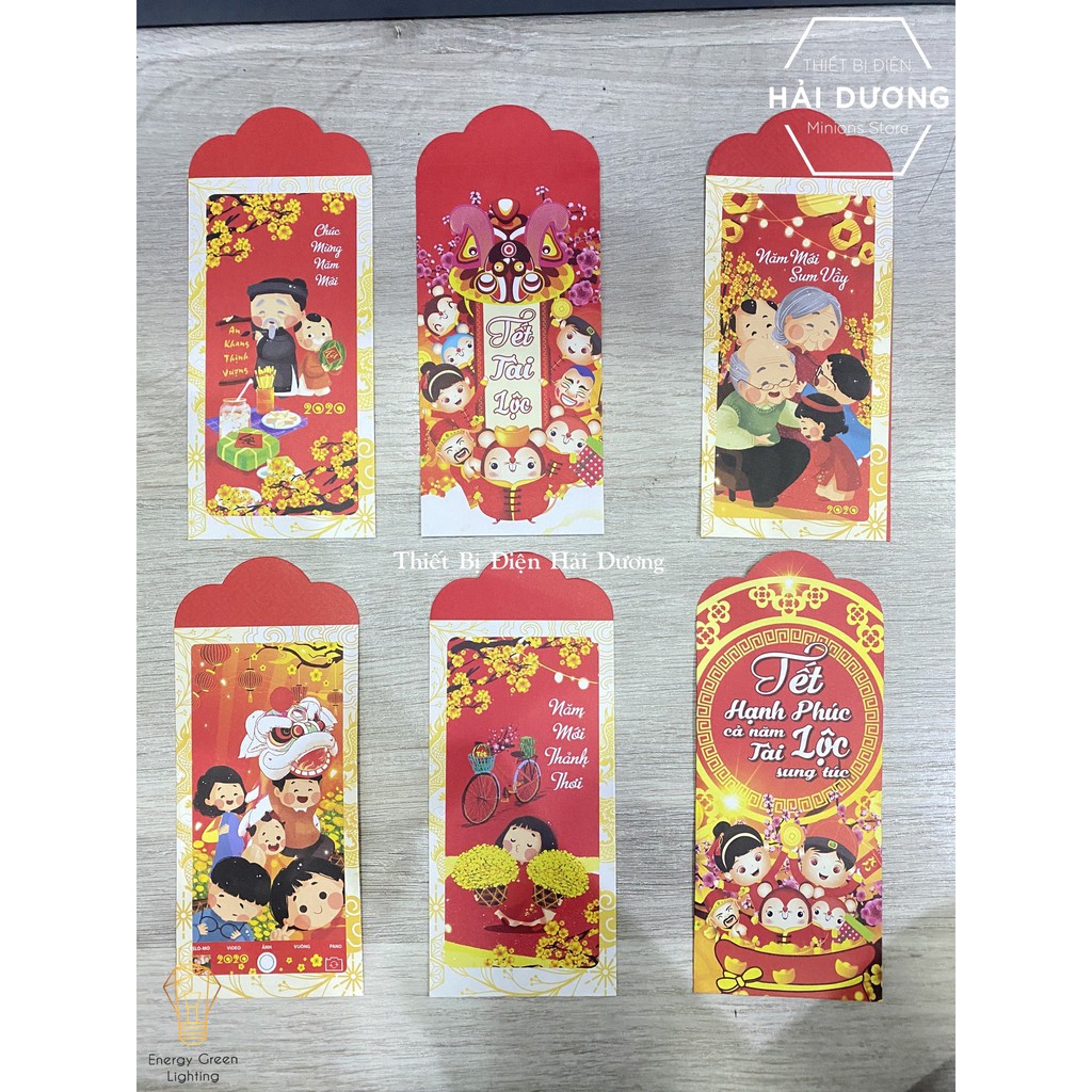 Phong Bao Lì Xì Tết 2021 Tân Sửu - Nhiều Mẫu - Mỗi đơn hàng bao gồm 20 lì xì ngẫu nhiên
