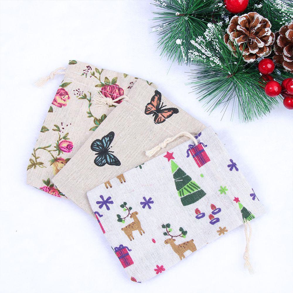 PINEVN Túi Dây Rút Đựng Quà Giáng Sinh