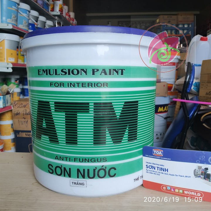 Sơn nước nội ngoại thất màu trắng ATM (3,5L) [Sơn chậu]