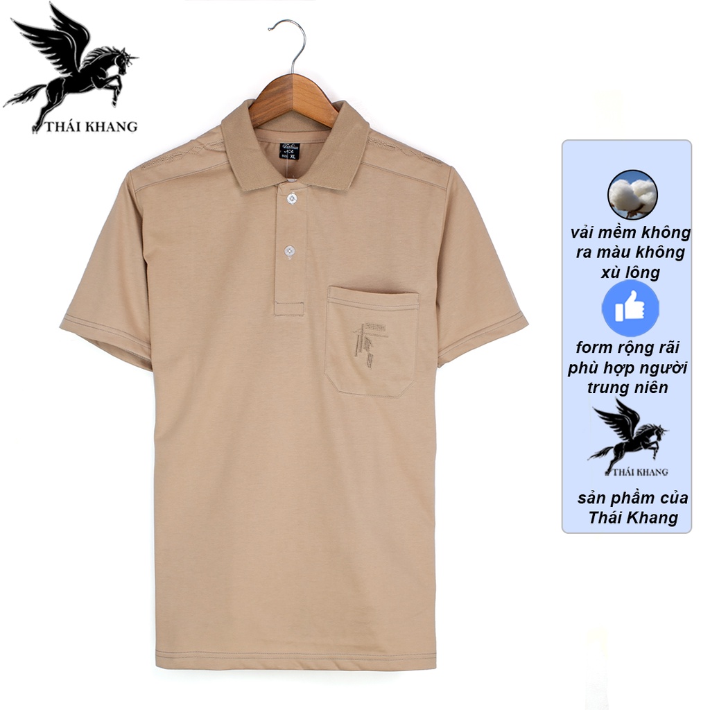 Áo polo nam form rộng trung niên vải mềm mát loại áo thun nam tay lỡ có cổ có big size trên 80kg TOG3 | BigBuy360 - bigbuy360.vn