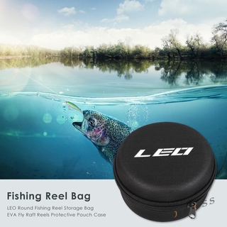 OT  LEO Round Fishing Reel Storage Bag EVA Fly Raft Reels Protective Pouch