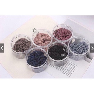 Hộp Dây Chun Buộc Tóc 100 Cái