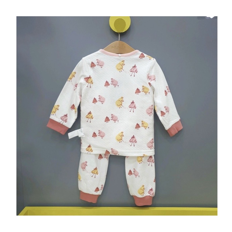 Set bộ + yếm cotton chần 2 lớp Moimoln xuất Hàn dư xịn