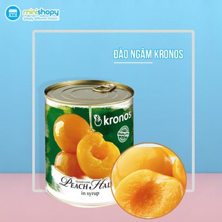 Đào Ngâm Kronos hộp 820g ( Đào miếng ngâm )