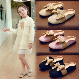 Giày Sandal Đính Nơ Phong Cách Hàn Quốc Cho Bé Gái