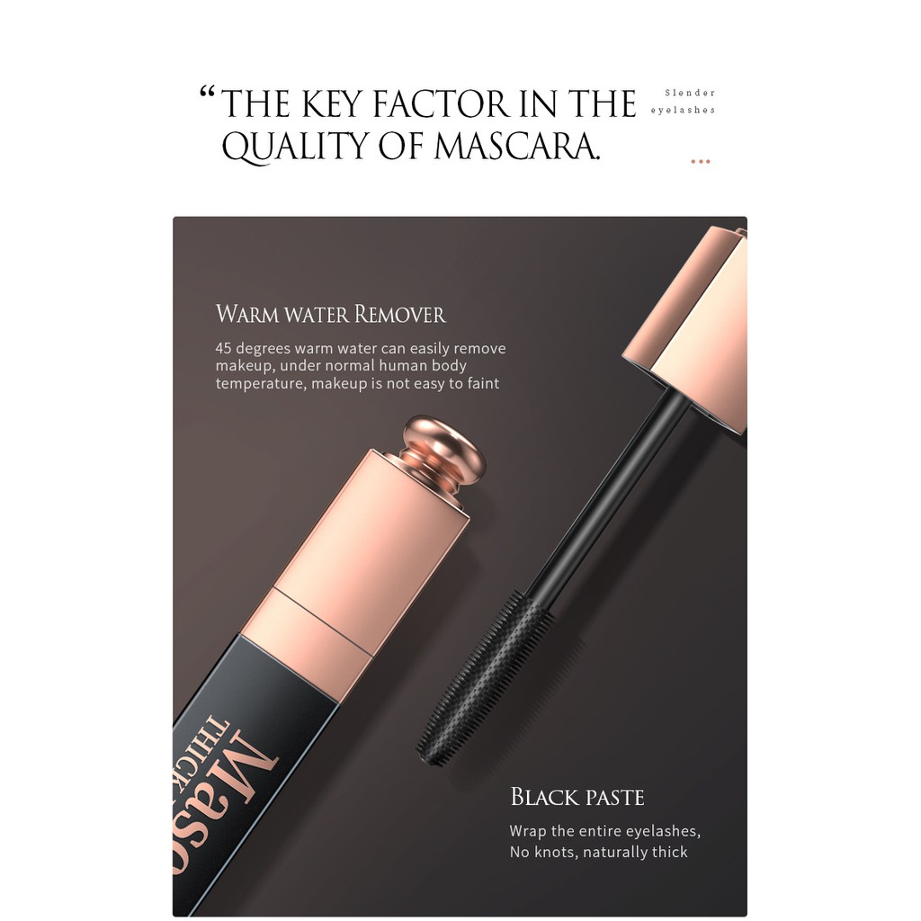 Mascara QIC sợi Silicone uốn cong làm dày và dài mi tự nhiên không phai màu | WebRaoVat - webraovat.net.vn