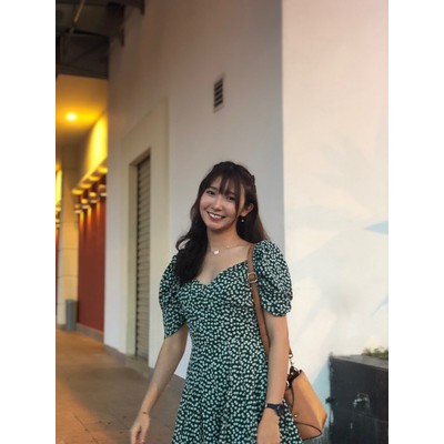 Blackpink rose Áo Liền Quần In Hoa Hồng Phối Bèo Cho Nữ | BigBuy360 - bigbuy360.vn