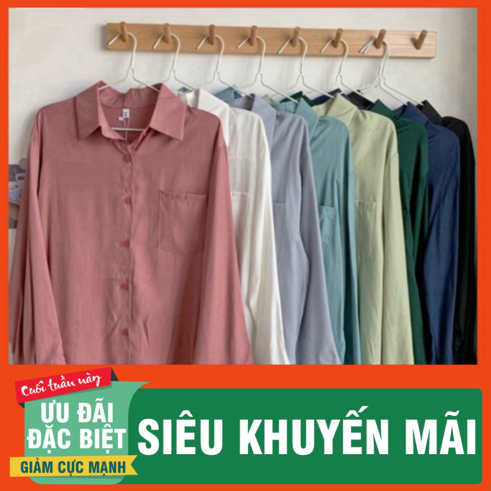 Áo sơ mi cổ polo dài tay dáng rộng thời trang Hàn Quốc loại 1 loại 1 aosominuthietke