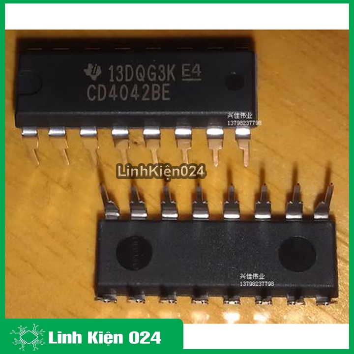 Ic chức năng CD4042 chân cắm DIP 16