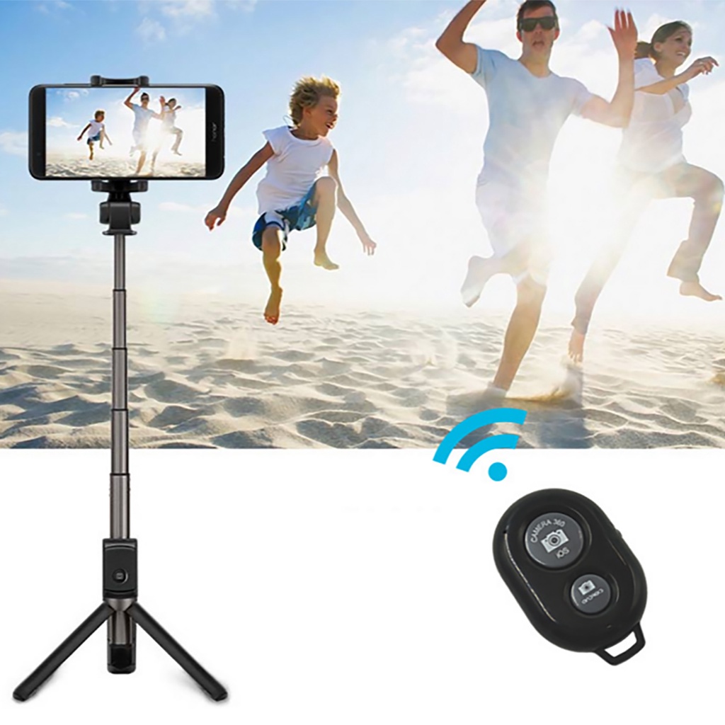 1 Bộ Điều Khiển Chụp Ảnh Từ Xa Kết Nối Bluetooth Không Dây Cho Điện Thoại / Máy Ảnh