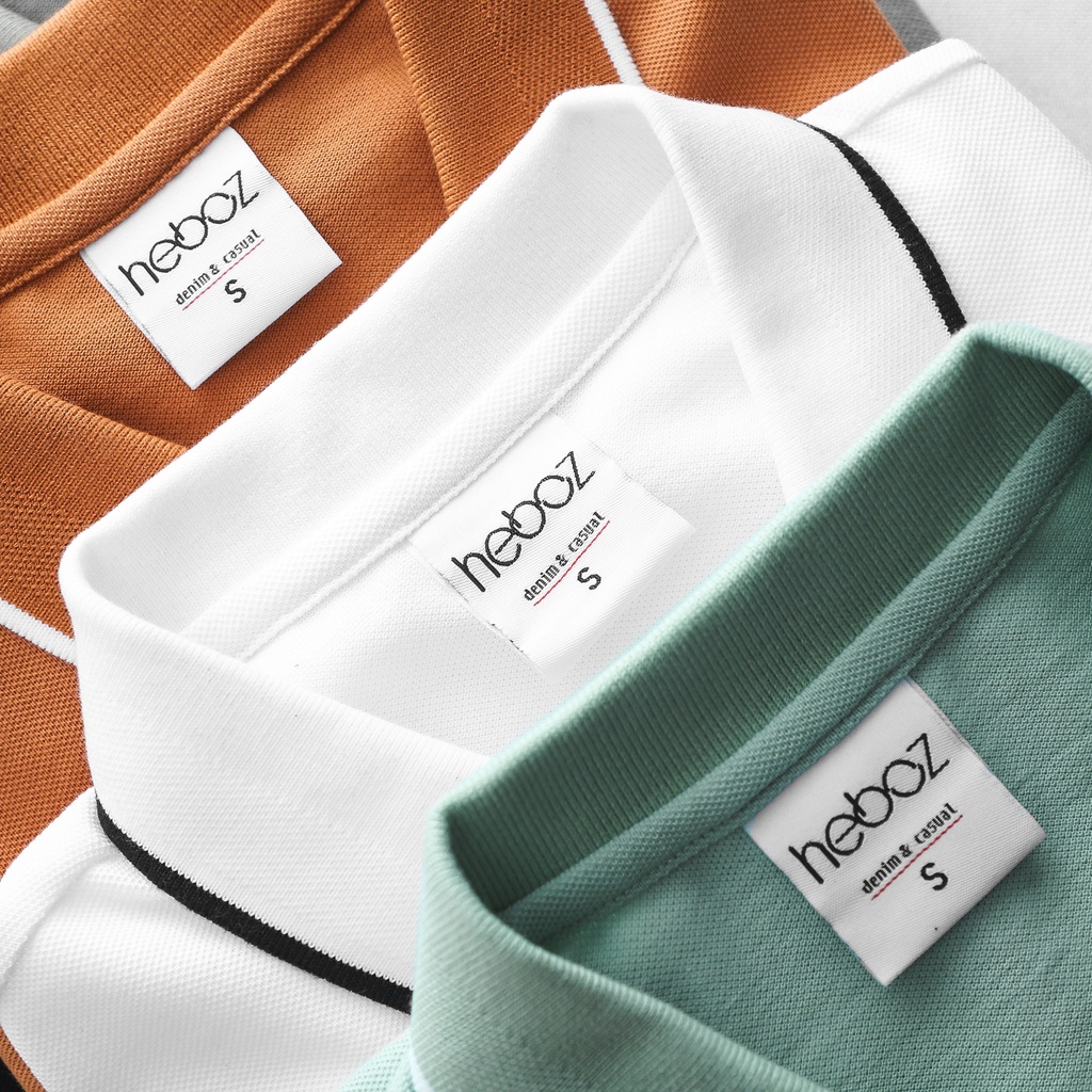Áo thun cổ bẻ polo nam HEBOZ viền bo cao cấp 6 màu basic, chất vải thoáng mát chống nhăn - 00000828