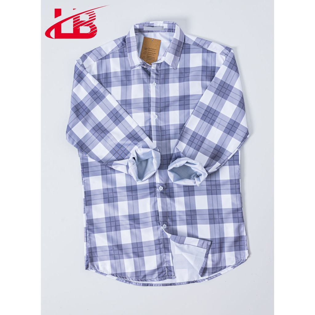 Áo sơ mi nam LB dài tay in 3D sắc nét, in kẻ sọc dễ phối, áo sơ mi nam nữ mang được, sơ mi cao cấp | BigBuy360 - bigbuy360.vn