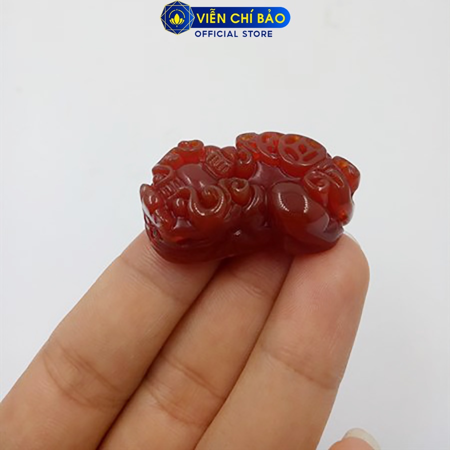 Mặt dây chuyền Tỳ Hưu đỏ 3 đồng xu thời trang phụ kiện trang sức Viễn Chí Bảo M200114