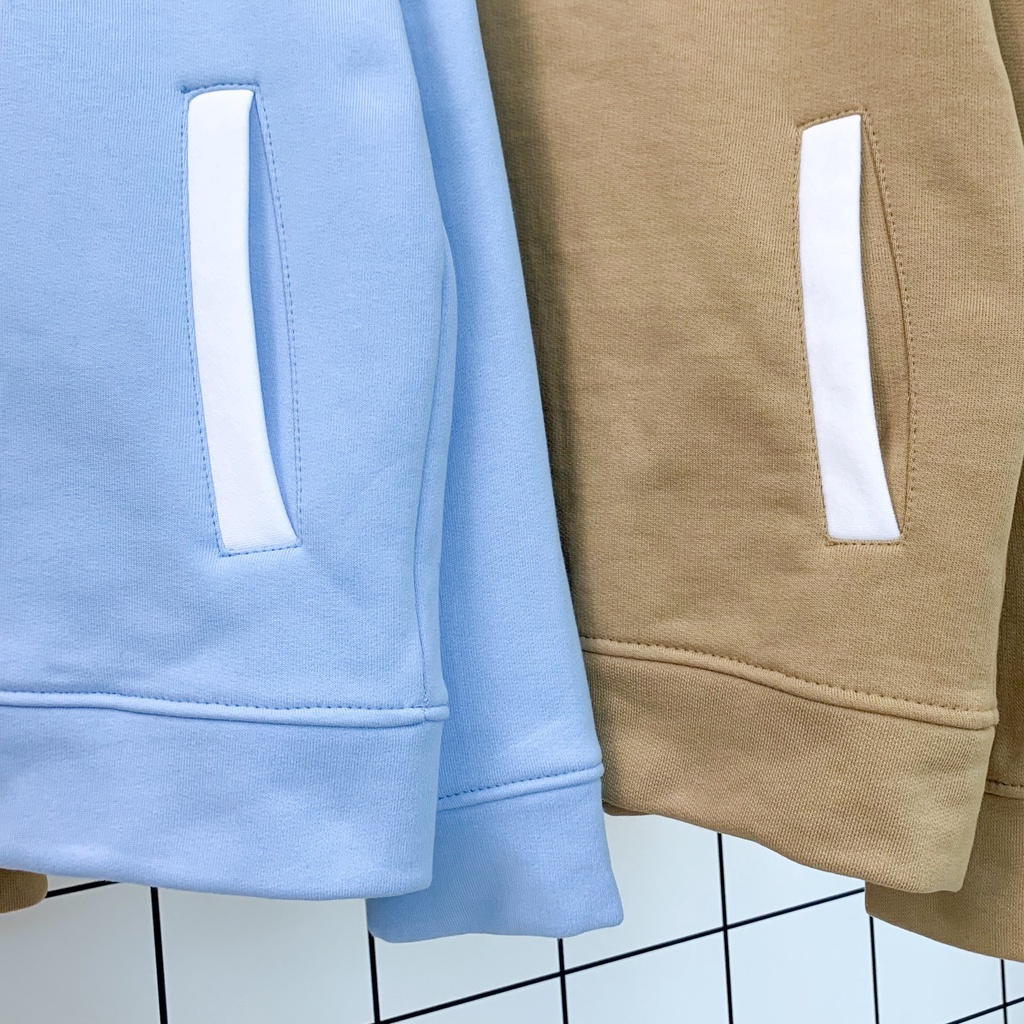 Áo Khoác Hoodie Form Rộng Phối Zip Unisex Zet Vải Nỉ Bông Dày - Tuni Store