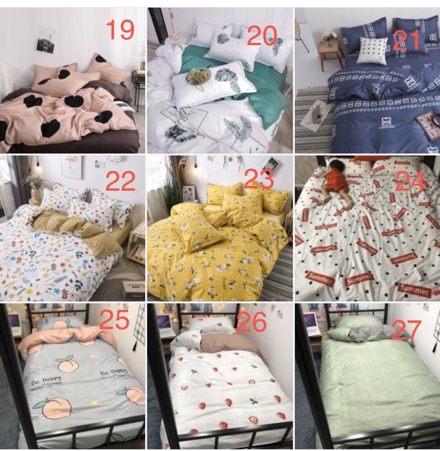 Bộ 5 món chăn ga gối cotton poly Sunday bedding cao cấp mẫu mới