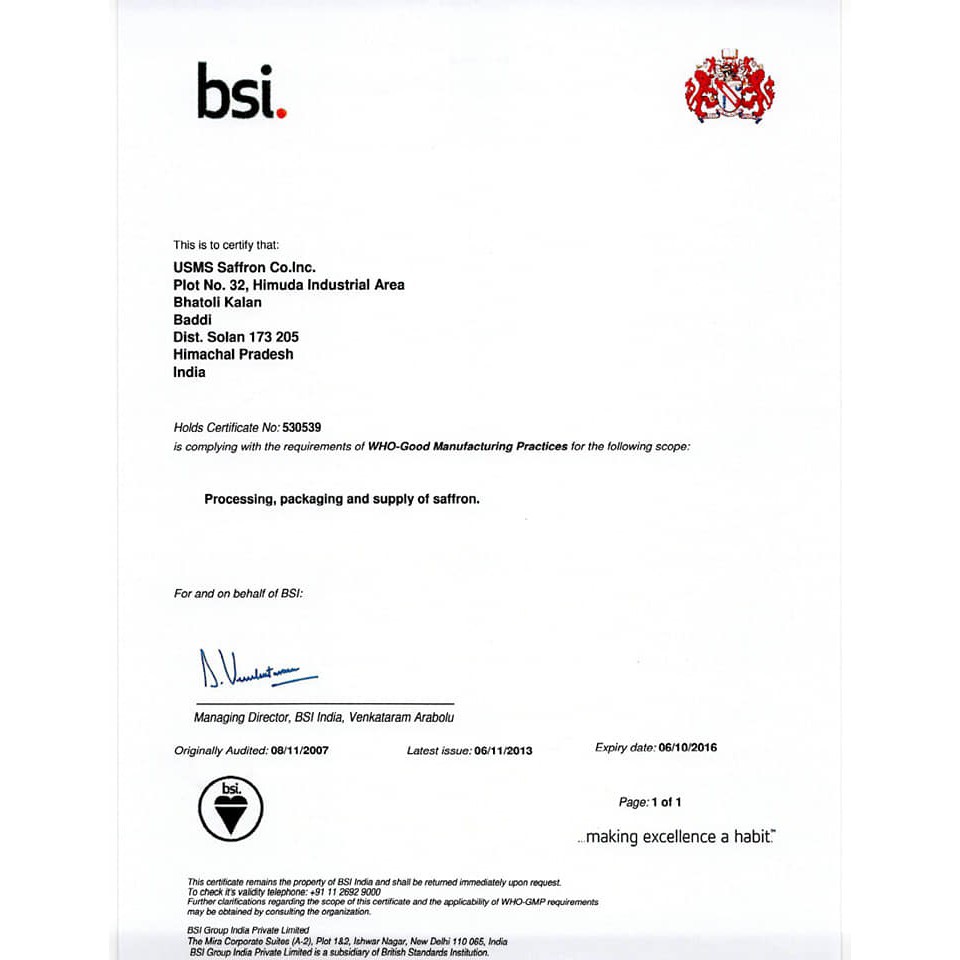 Nhuỵ Hoa Nghệ Tây BABY SAFFRON - Deluxe Mogra số 1 Ấn Độ loại hộp 1gr CHÍNH HÃNG | BigBuy360 - bigbuy360.vn