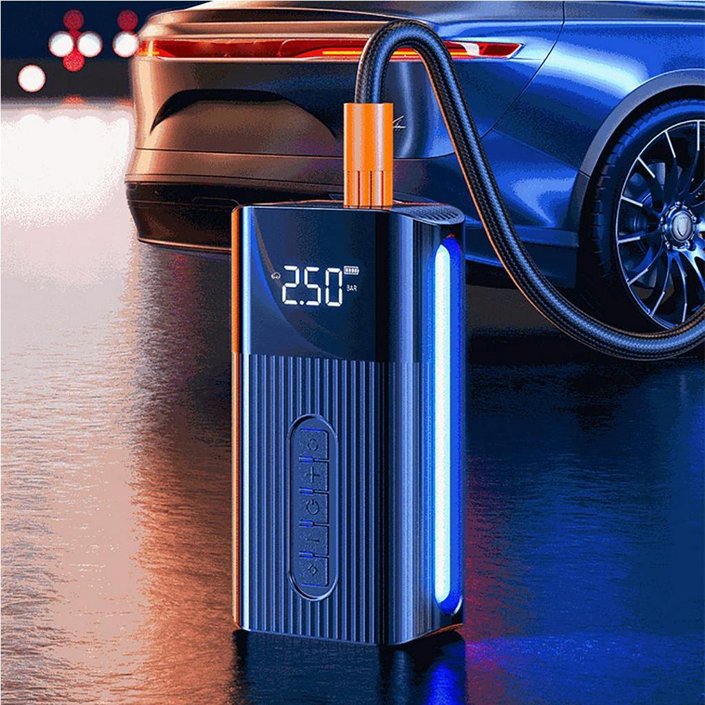 Có thể bán buôn Máy Bơm Hơi Lốp Xe Di Động Làm Đầy Nhanh Màn Hình Kỹ Thuật Số Lớn Công Suất Đôi Không Khí Điện Mini Cho Ô Tô Đạp Vermont055 Hàng giao ngay