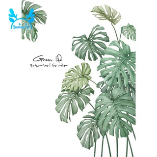 Sticker dán tường họa tiết lá cọ nhiệt đới để trang trí