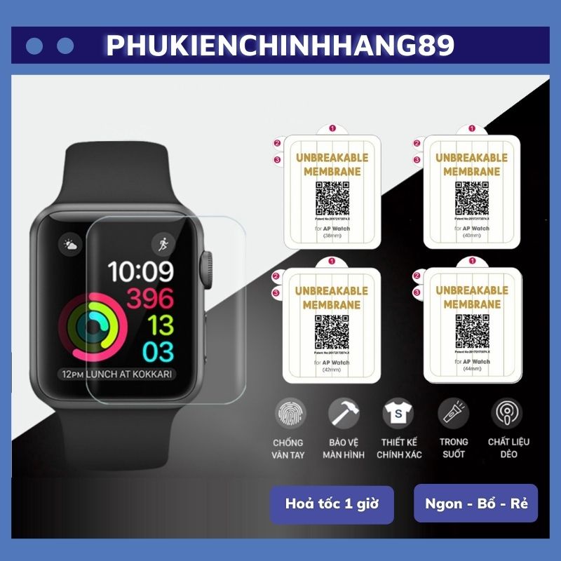 PPF Ap Watch 👾 FREESHIP 👾 Skin Dán PPF Ap Watch Series 1/2/3/4/5 Chống Trầy Xước Màn Hình - MOBILE89