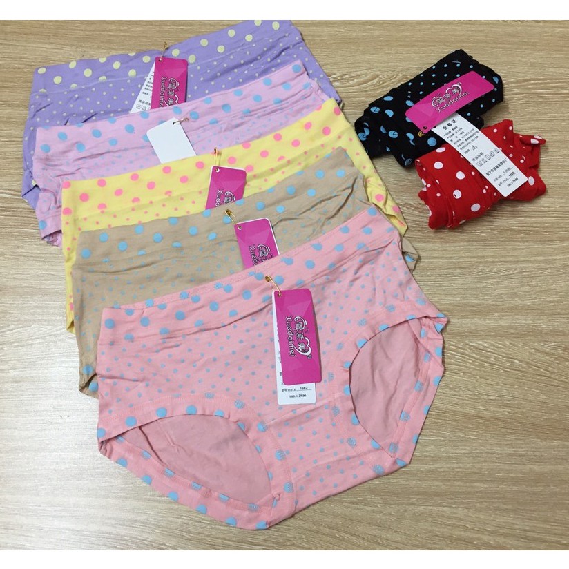 QUẦN LÓT COTTON CO DÃN 4 CHIỀU CỰC ĐẸP cho chị em từ 40-55kg Mã 1682 (Ảnh Thật)