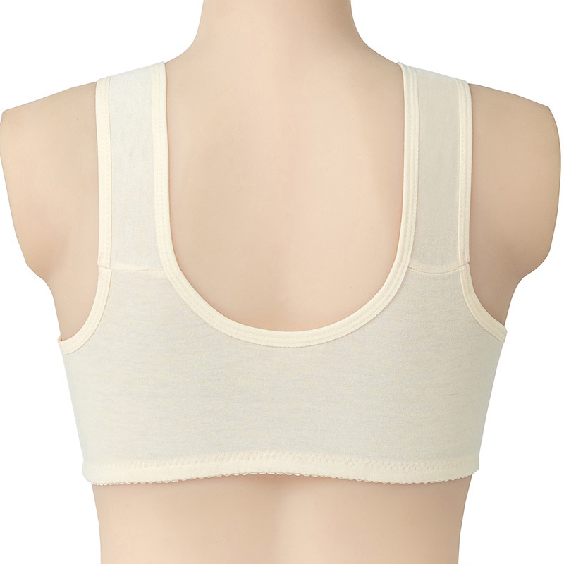 Áo Ngực Cotton Mềm Mại Cài Nút Trước Không Gọng In Họa Tiết Đơn Giản Thoải Mái Cho Phụ Nữ Trung Niên Và Trung Niên