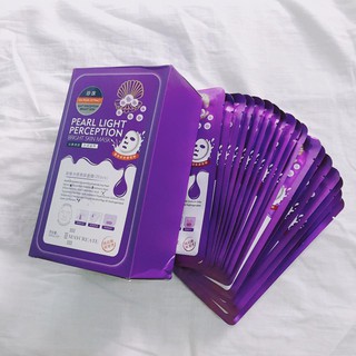 Mặt Nạ HA Tím Pearl light perception - Hộp 20 miếng