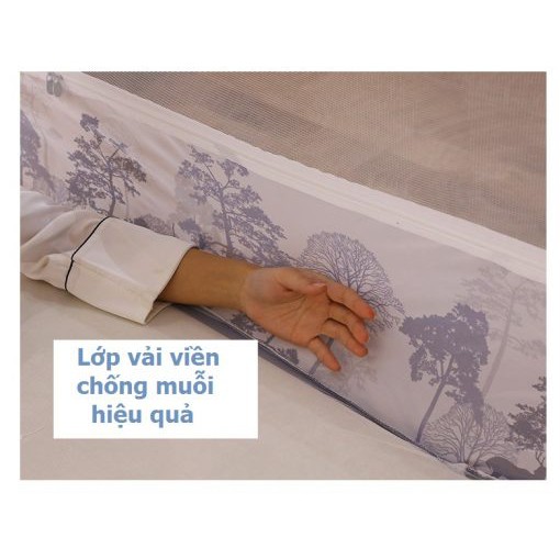 Màn chụp - tự bung - viền chống muỗi tuyệt đối- mẫu đỉnh vuông mới nhất- sản xuất tại xưởng Việt Nam - Màn chụp Tuấn Anh