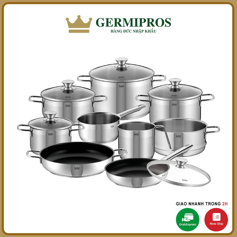 Bộ Nồi SILIT PISA 10 món bộ nồi inox bếp từ