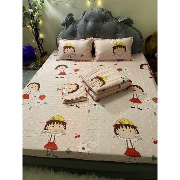 Set Chăn Hè 5 món Poly cotton_Chăn Hè trần bông mỏng [12 màu]
