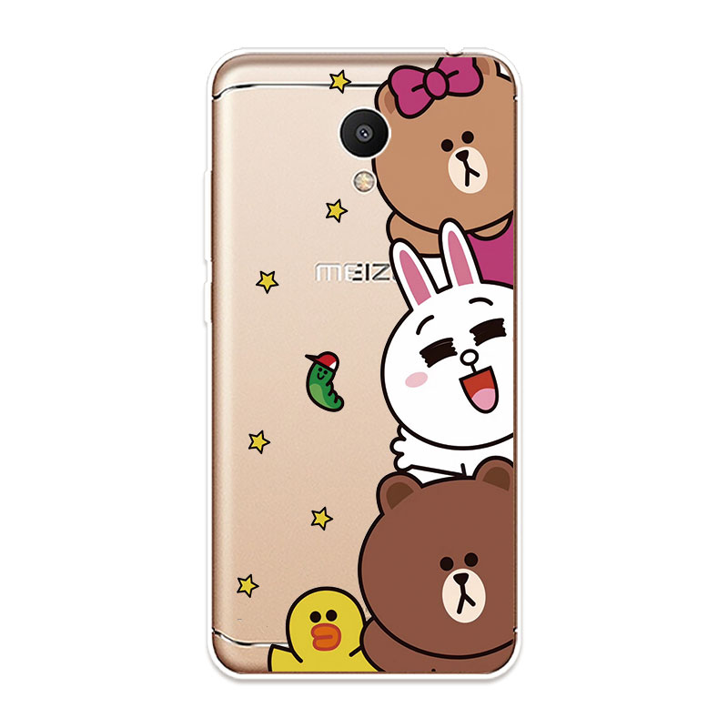 Ốp Lưng Meizu M3 M3S M5 M6 Note TPU mềm Case gấu nâu Three