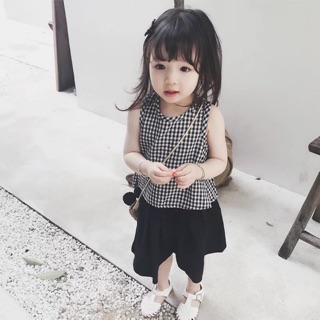 Set quần áo caro cho bé gái 👧🏻👧🏻
