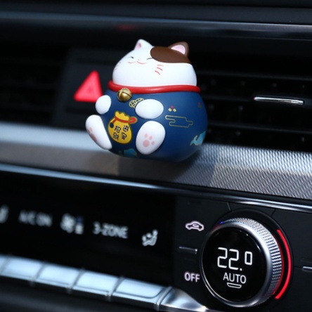 Nước Hoa Gài Cửa Gió Khử Mùi Xe Hơi Cao Cấp, Hình Mèo Thần Tài