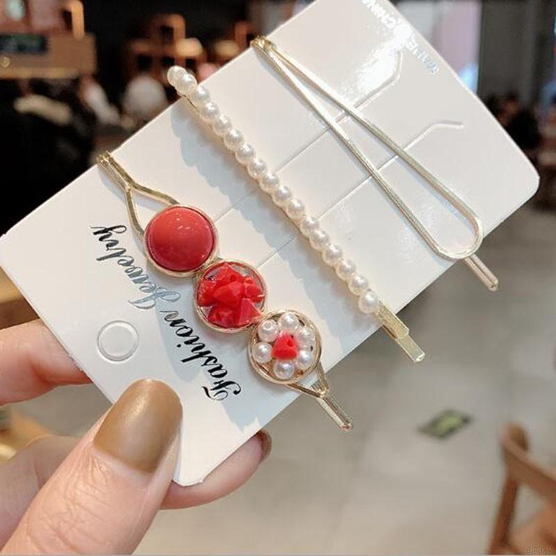 Kẹp tóc đính ngọc trai giả phong cách xinh xắn cho nữ