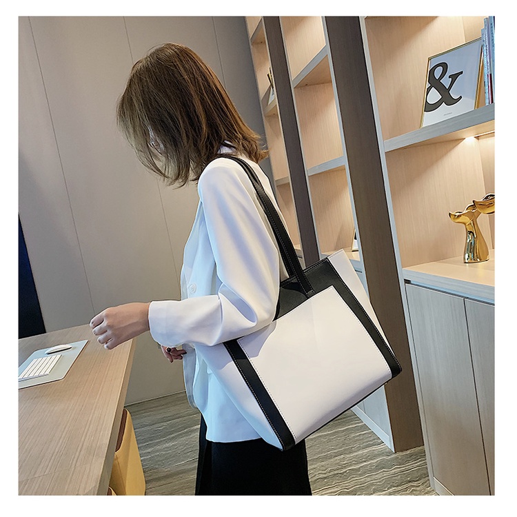 Túi xách nữ công sở tote da size to đựng vừa A4 laptop kẹp nách đeo vai đi làm đi học đi chơi - L05