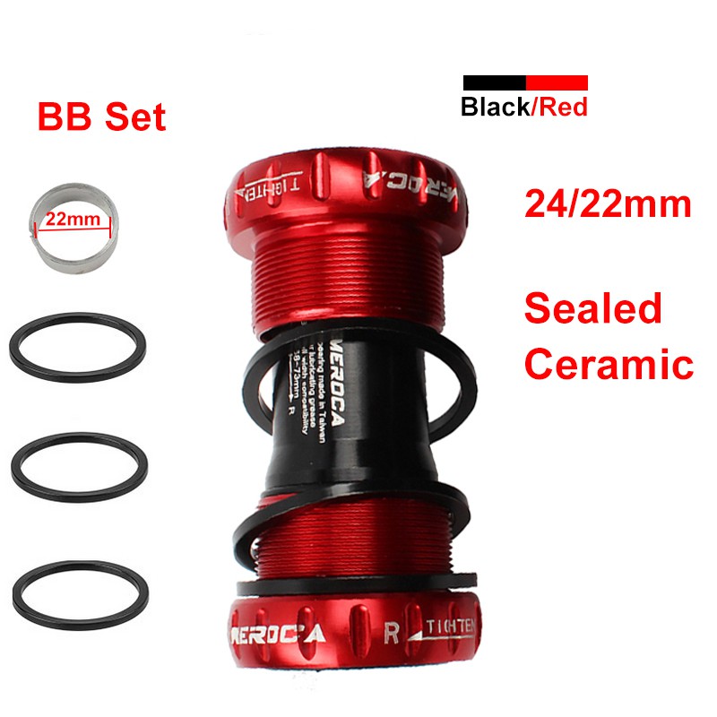 MEROCA BSA Giá Đỡ Đáy Bằng Gốm Cho Xe Đạp Leo Núi Phù Hợp Với Trục Giữa BB Bằng Gốm Cho Xe Đạp 68-73Mm BCI.37-24T 24MM