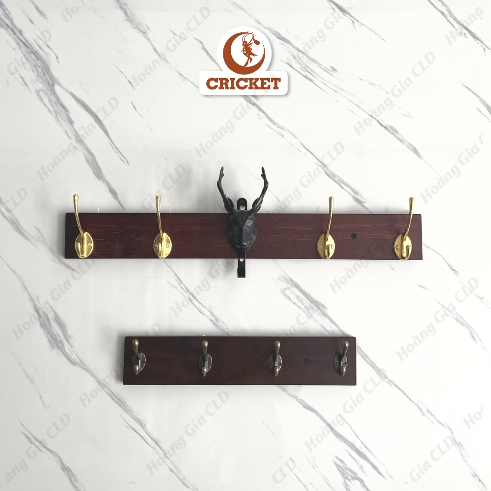 Thanh Móc Đồ Cổ Điển Kèm Đầu Hươu Có Móc, Thanh Móc Treo Đồ Từ Gỗ Thông Newzealand Trang Trí Nhà Cửa Siêu Đẹp