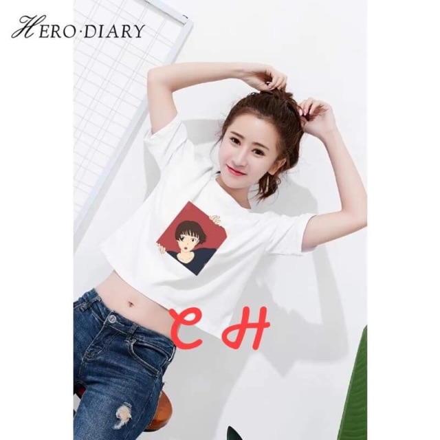 Áo croptop cô gái tóc tém CHU0203