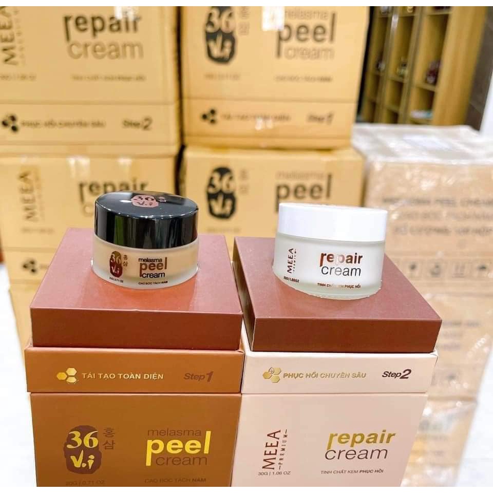 Combo Peel da tảo sâm + Kem Phục Hồi Ha Tảo Sâm Bóc Tách Da Đông Y 36 Vị Meea