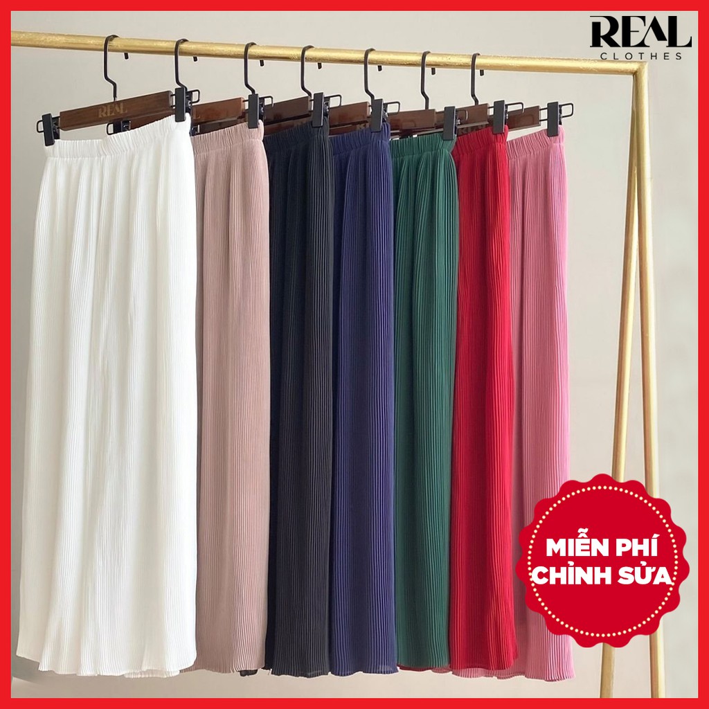 Quần dập li nữ freesize có lót chất chiffon mềm nhẹ mát không nhăn không mất nếp nhiều màu