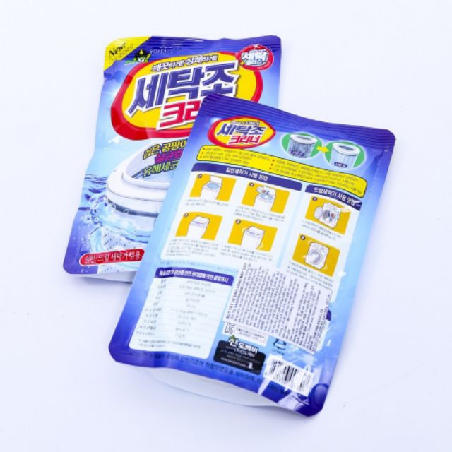 [FREESHIP] Combo 2 gói bột tẩy vệ sinh lồng máy giặt Hàn Quốc