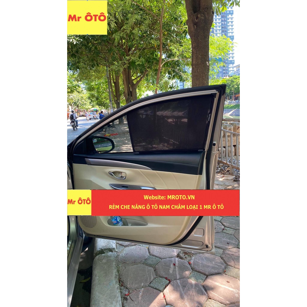 Rèm Che Nắng Xe Toyota Vios 2013-2018 chống UV Hàng Loại 1 Mr Ô Tô -Bảo Hành 2 Năm