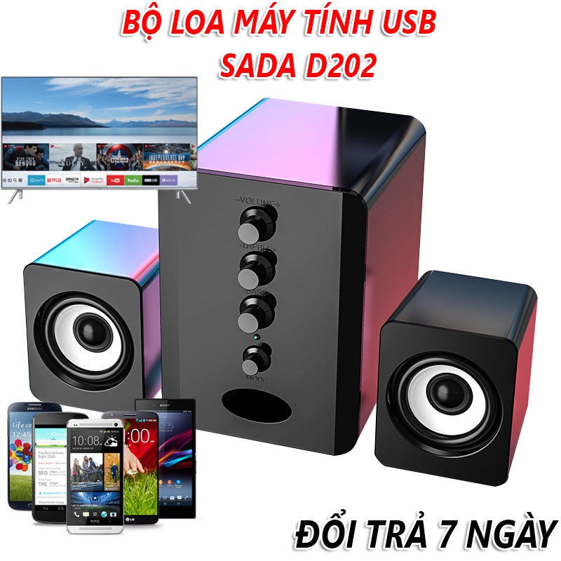 Loa Vi Tính Công Suất Lớn, Loa Nghe Nhạc Và Hát Karaoke, Dàn Loa Vi Tính Sada D202