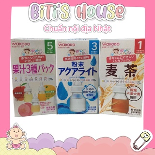[Nội địa Nhật] Trà hoa quả Wakodo Nhật Bản lúa mạch hoa quả điện giải cho bé (Date tháng 11/2022)