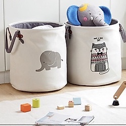 Giỏ đựng đồ chơi cho bé, túi đựng đồ đa năng hình thú có quai xách 36x38cm