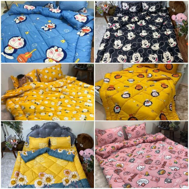 [ NHẬP MÃ HADOCHCH4  GIẢM 40K ĐƠN TỐI THIỂU 177K ]SET GA GỐI CHĂN PHAO CỰC ẤM CHO MÙA ĐÔNG
