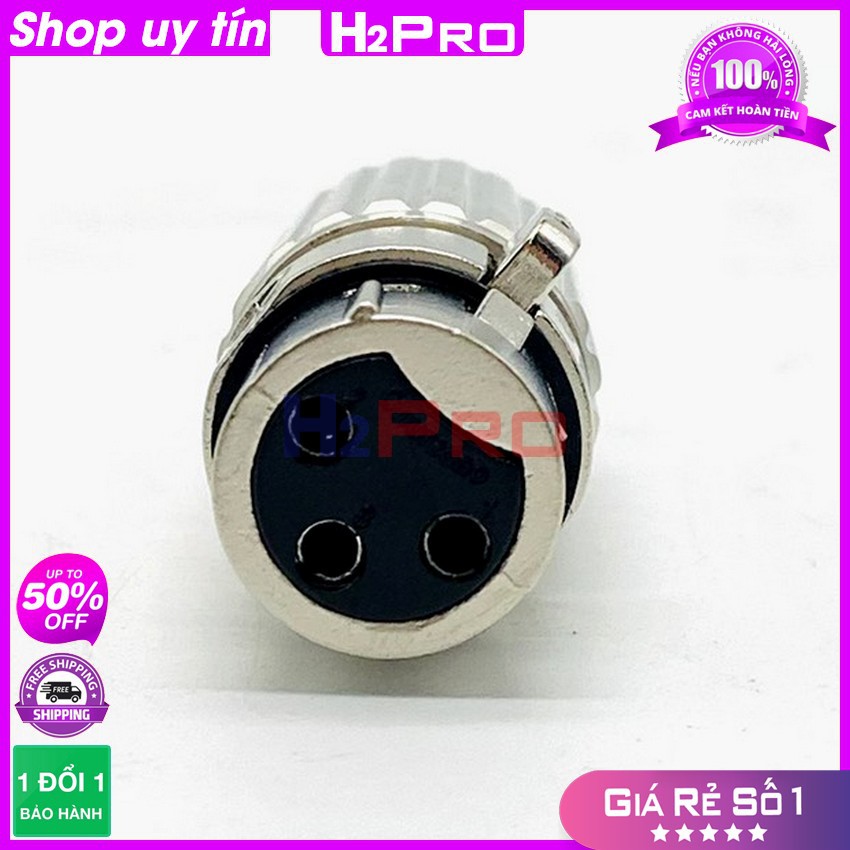 Đầu rắc canon đực-cái H2Pro cao cấp, giắc canon đực-cái hợp kim-truyền tín hiệu tốt (1 chiếc)